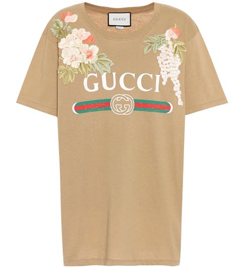 cotton jersey t-shirt with gucci embroidery|Embroidered cotton jersey T.